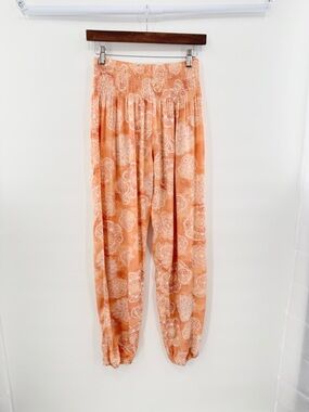Lotus & Luna Women's bohemian yoga festival Como Harem Patterned Pants Small